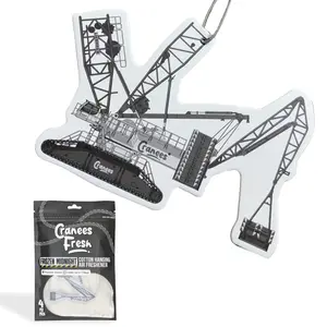 Frozen Midnight Hanging Air Freshener - Arctic Mint Cold Metal Dark Woods Fresh Ozone Scent for Crane Cabs Trucks Heavy Equipment Car Interior Accessories 4 Per Pack