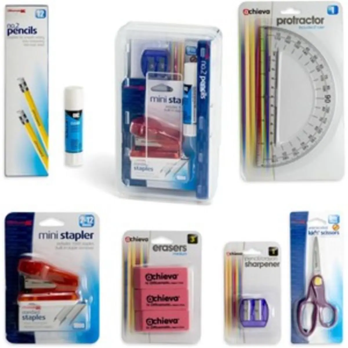 OIC Back-to-School Organizer Study Kit - 8-Piece School Bundle for Elementary Educational & Office Supplies, Back-To-School Ready