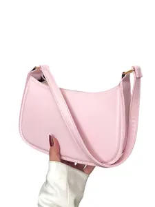 2026 Spring Summer New Women's Fashion Minimalist Shoulder Clutch, PU Leather Solid Bag, Casual Commute Crossbody, Office & Business Use, Trendy Crossbody Bag