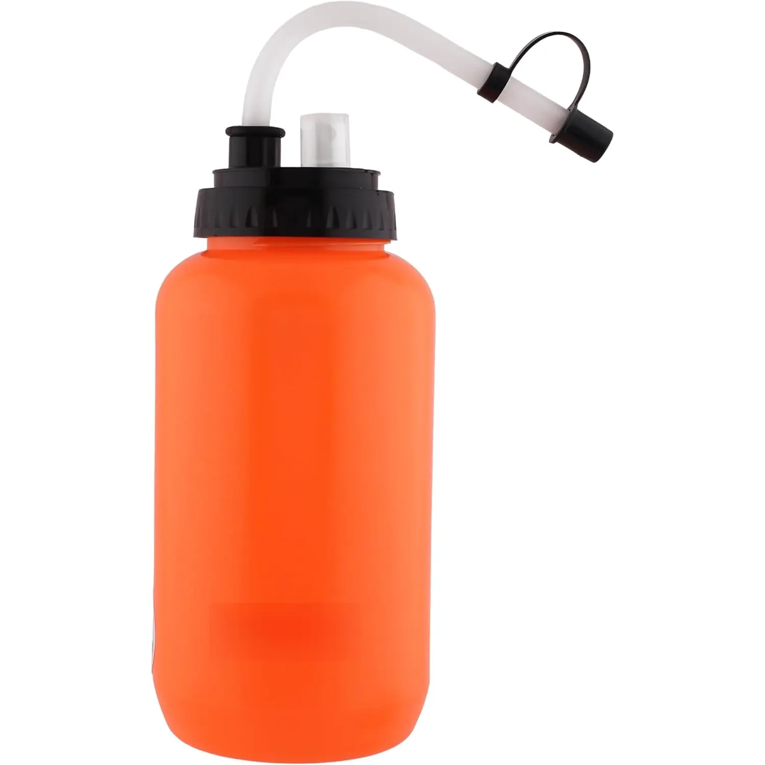Squeezable Water Bottle Bendable Long Straw and Spray cap - LDPE BPA Free Plastic - Hydration for Baseball Hockey Gym MMA Yoga Boxing Cycling Softball Football Lacrosse (35.5 Oz.)