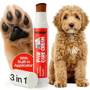 Roofus Natural Dog Paw Balm for Cracked Paws Fragrance Free Healing Moisturizer with Built-in Applicator for Dry Itchy Paws Lick Safe Paw Soother