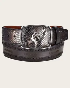 CUADRA MENS BLACK WESTERN PYTH BELT BC235