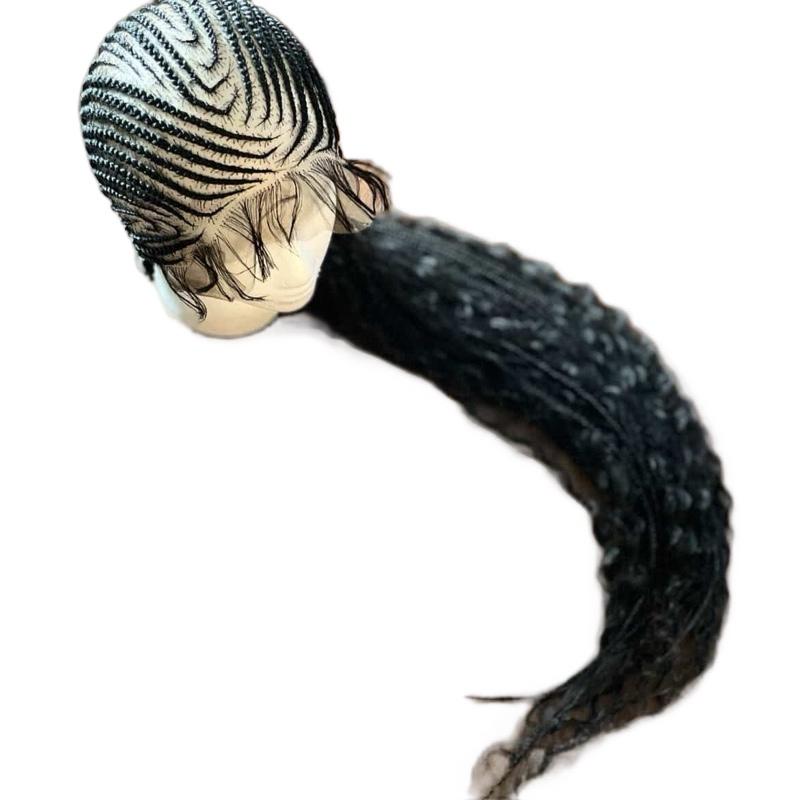 Handmade Cornrow Braided Wig with HD Full Lace for Stylish Looks