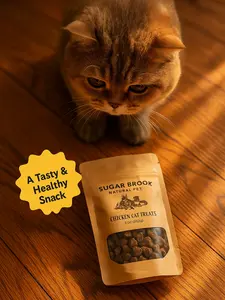 Sugar Brook Natural Pet Cat Treats 8oz Whitefish 8oz Chicken or 2oz Chicken Flavor US Made All-Natural Ingredients No Artificial Additives Safe & Healthy Snacks for Cats