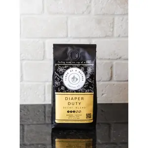 Diaper Duty Decaf Blend – 12oz | Smooth Caramel & Citrus Flavor | Perfect Gift for Moms, New Moms, Tired Mom Gift.