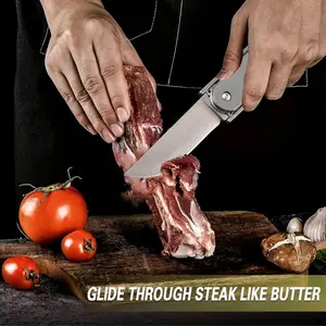 Multifunctional camping knife, portable sharp fruit knife, aluminum alloy handle, perfect for home kitchens and camping, the best choice for holiday gifts.