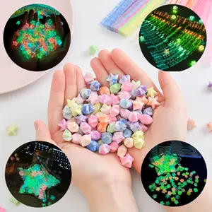 600 sheets Fold Star Paper, Mixed Color Small Stars, Colorful Lucky Star Paper Folding Gift Decoration, Handmade Paper Folding Wishing Star, Fluorescent Star Folding, Craft Kits