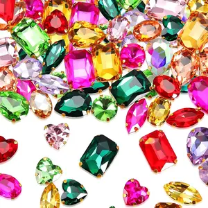 One Pack of 30 Mixed Color Water Drill Hand Sewing Beads DIY Craft Supplies, Clothing Shoe Hat Bag Decoration Accessories