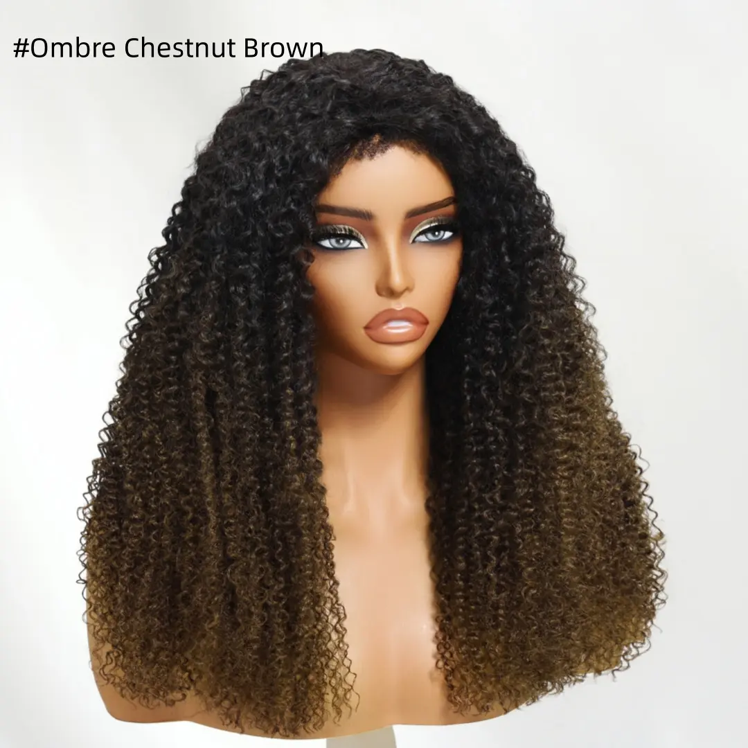 Kinky Curly【Ombre Chestnut Brown】