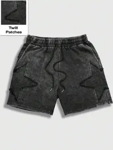 Men's Star Print Drawstring Waist Shorts, Fashion Pocket Shorts, Regular Fit Casual Street Shorts for Summer, Men's Bottoms for Daily Wear