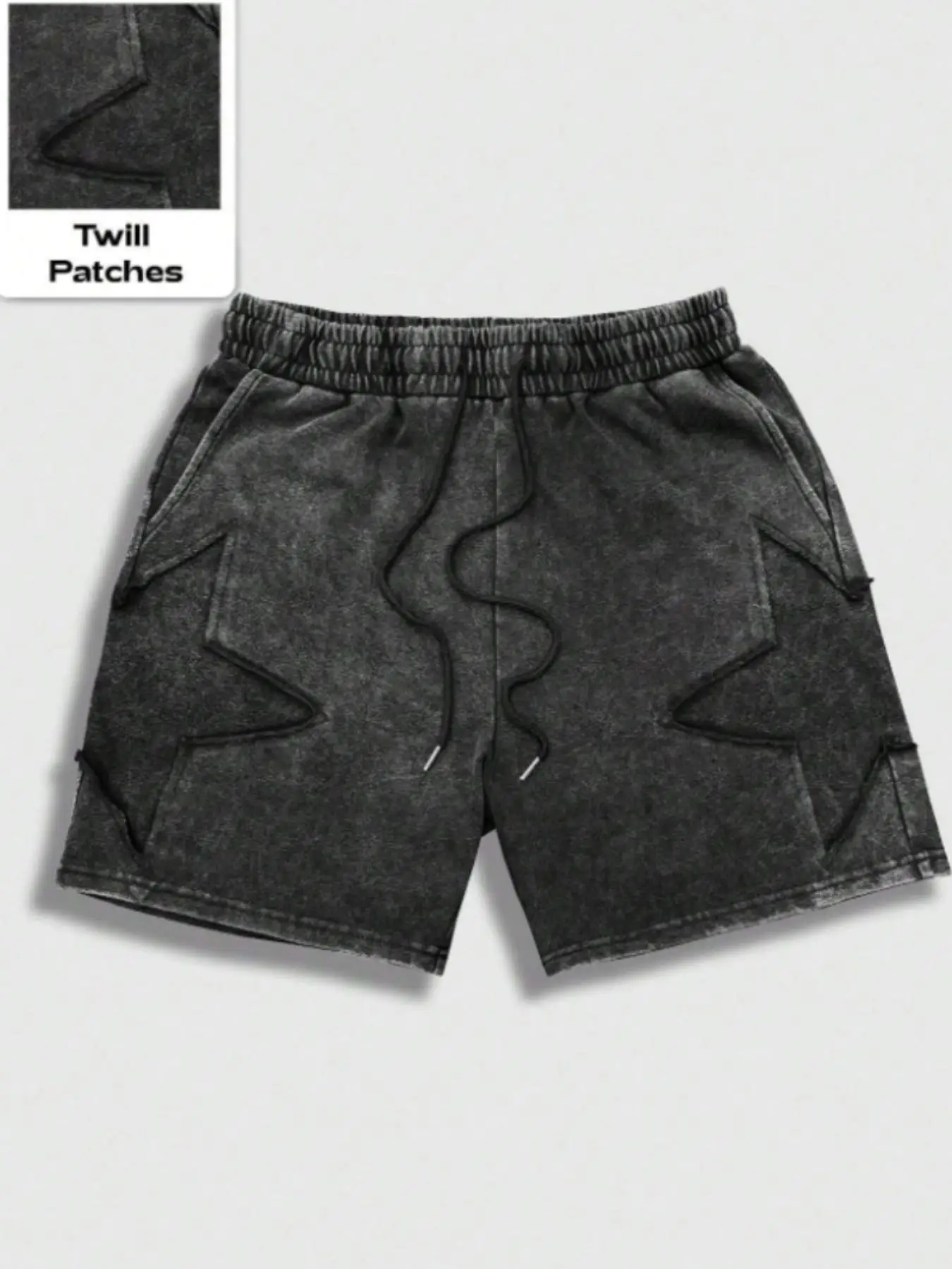 Men's Star Print Drawstring Waist Shorts, Regular Fit Casual Street Shorts for Summer, Men's Bottoms for Daily Wear