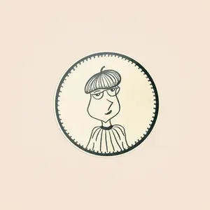 Sommelier Illustrated Round Sticker