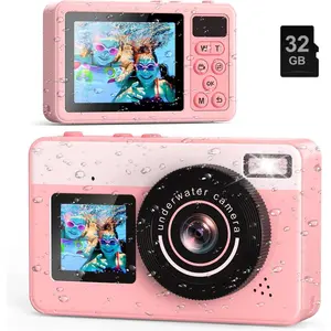 4K Underwater Digital Camera for : 10FT  Camera - 48MP Floating Camera for Snorkeling - Surfing - Swimming - Dual-Screen Selfie - Autofocus - 18X Zoom - 32GB TF-Card -  - 2026