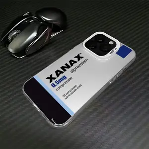 Stable Xanax Phone Case Compatible with iPhone 16/15/14/13/12/11 Pro Max/x/XR/xsmax/8/7 Plus, Anti-Drop Matte Back Cover