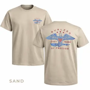 Burlebo 250 Years Of Freedom Eagle Shirt, Patriotic USA Graphic Tee, American Freedom T-Shirt