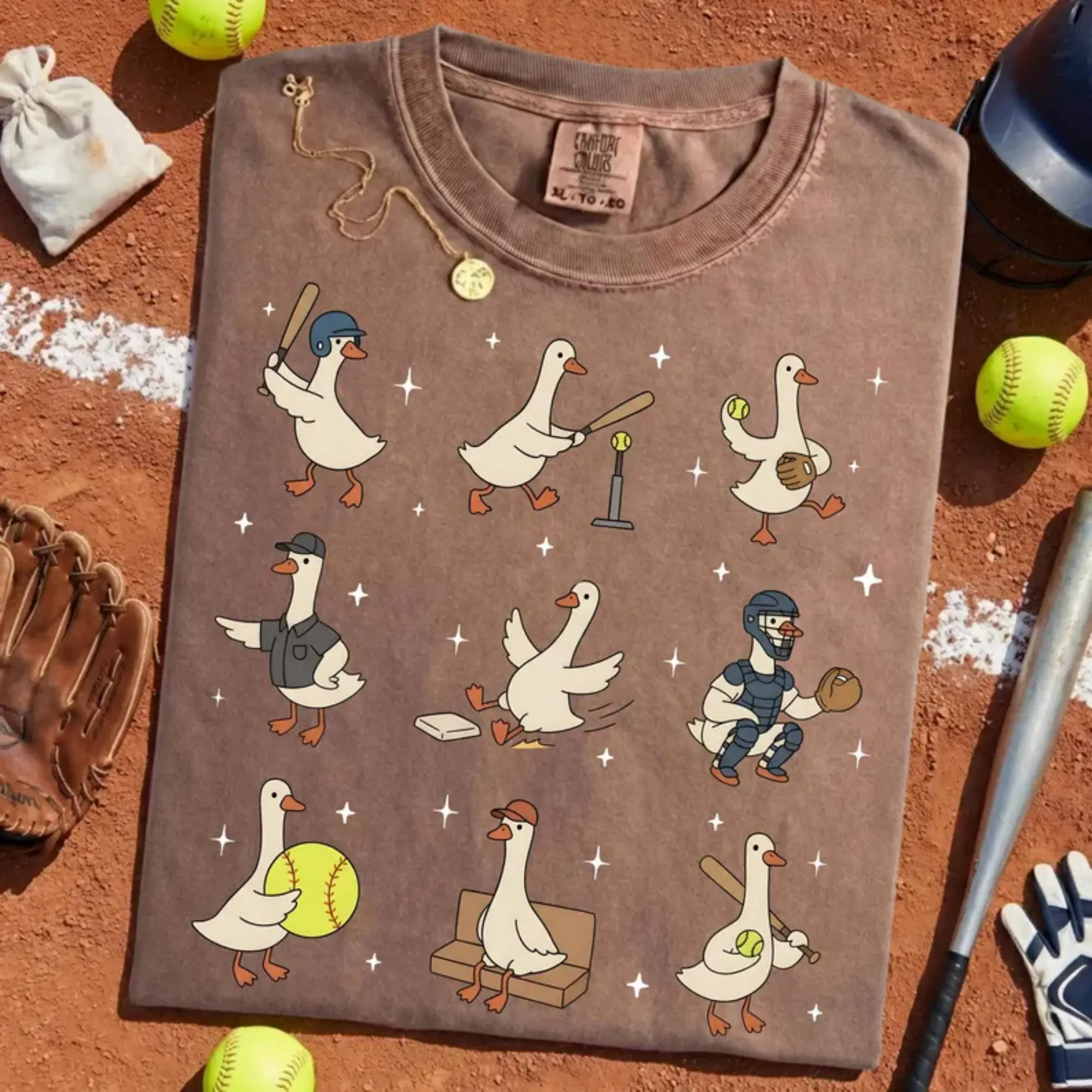 Silly Goose Softball Shirt - Funny Softball Player Gift, Comfort Colors Gameday Sweatshirt, Softball Senior Team Shirt