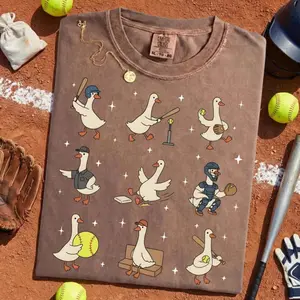 Silly Goose Softball Shirt - Funny Softball Player Gift, Comfort Colors Gameday Sweatshirt, Softball Senior Team Shirt