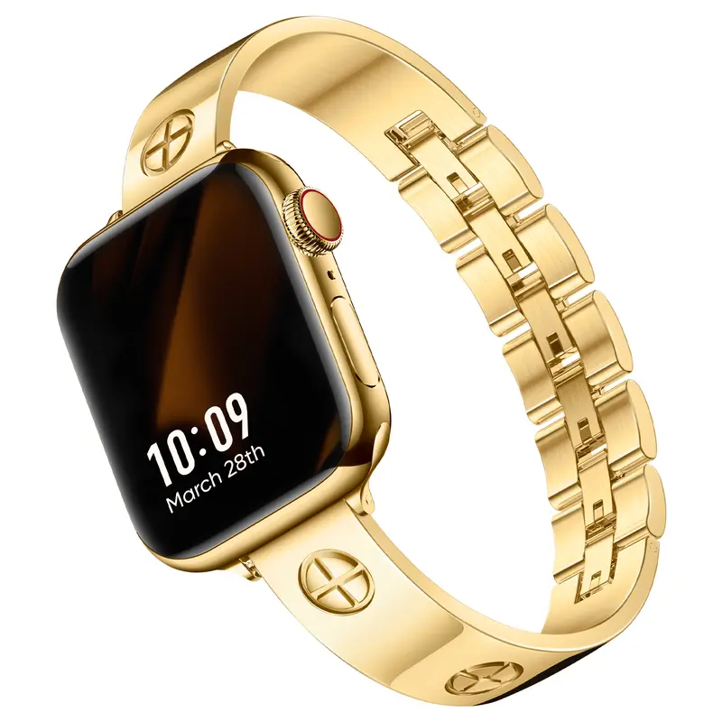 MISSAIR 316L Stainless Steel Bracelet Band for Women, Adjustable Metal Strap Compatible with Apple Watch Series 1–12, SE & Ultra
