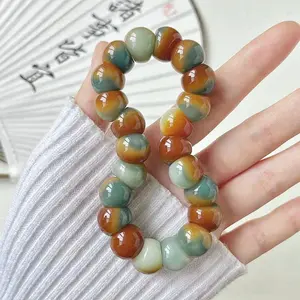 [NEW] F46-14mm Vintage Earth-Tone Garlic Bodhi|for Bracelet & Jewelry DIY making
