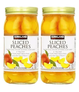 Kirkland Signature Sliced Peaches, 24 oz Snack Perfect for Baking Health Sweet y Food Flavor