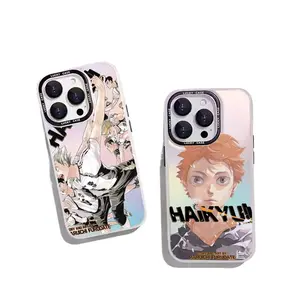 Haikyu Phone Cases For iPhone 17 16 15 14 13 12 11 Promax Pro Air Plus Laser IMD Color Silver Shell Shockproof Protective Cover Protection
