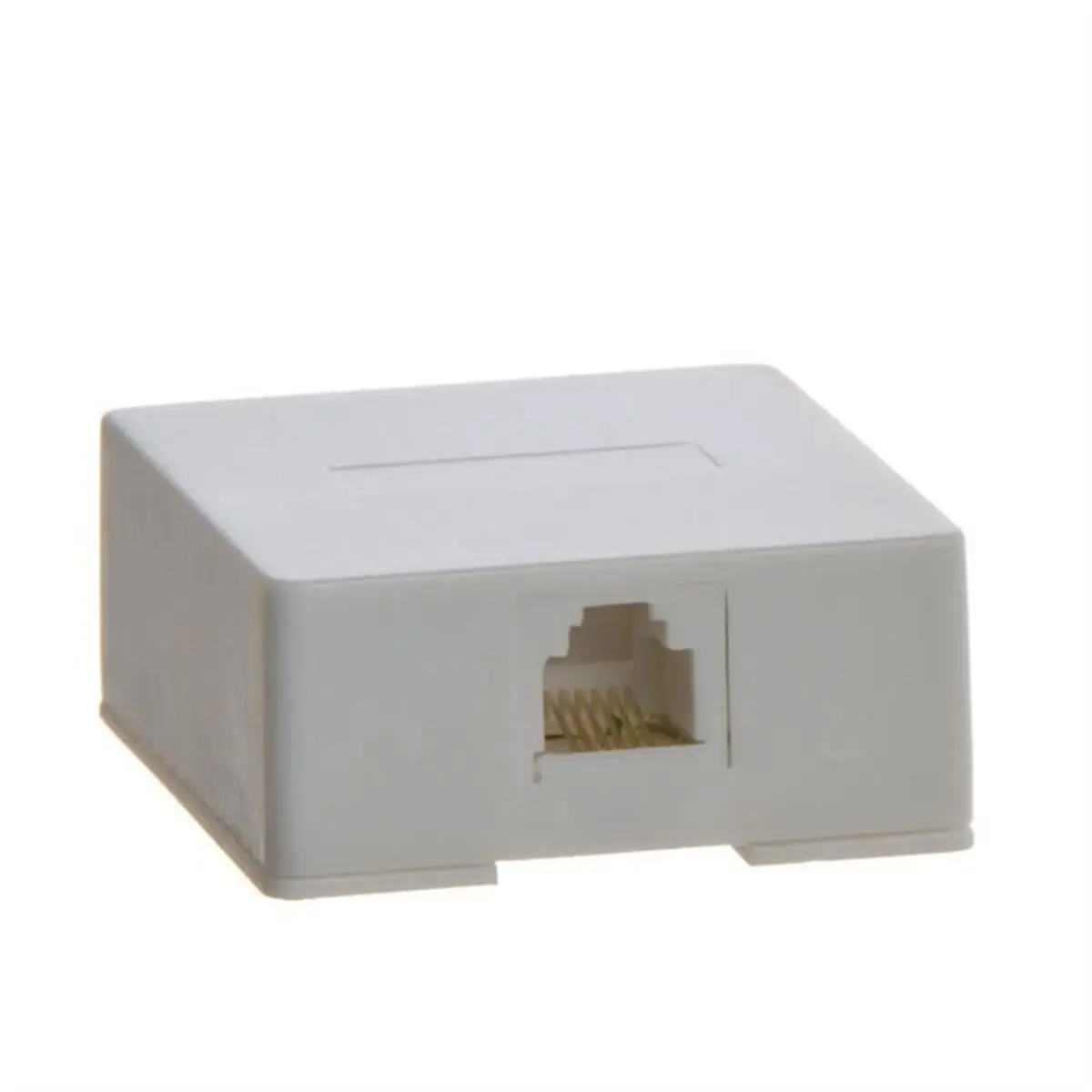 212 MAIN 1-Port White 6P6C Phone Surface Mount Electronic Component - Durable, Easy Access, Snap-On Lid, Tidy Look, Wire Entry, for In-Wall Use (Computers & Networking)