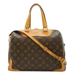 Pre-owned Louis Vuitton Canvas Travel Bags Monogram Retiro Tote Crossbody 2WAY Bag Brown BF00199