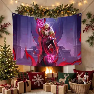 S-Scarlet Witch MOVIE Flags Multi Size Atmosphere Flag, Cheerleading Hand Pulled Banner, Portable Outdoor Event Flag & Wall Decor for Sports, Parties, Home and Room Decoration