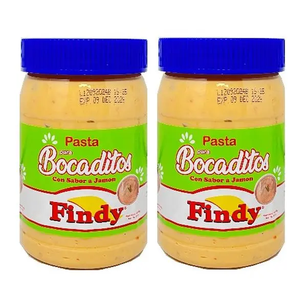 Ambient Findy Ham-Flavor Bocaditos Paste Dip, 16 oz Party-Size Tub Sandwich Spread, Packaged Pantry Food