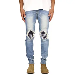 M.Blue Studded Jeans