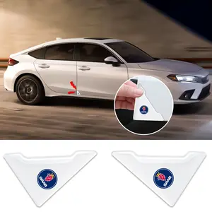 Saab Car Door Corner Transparent Anti-Collision Protection Stickers, Scratch-Resistant Buffer Pads, External Decoration Accessories