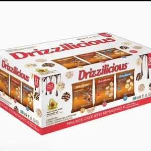 Drizzilicious Variety Pack 0.74 oz 32 pk Made with Avocado Oil Low Calorie Snacks Food S'Mores, Cinnamon Swirl, and Birthday Cake