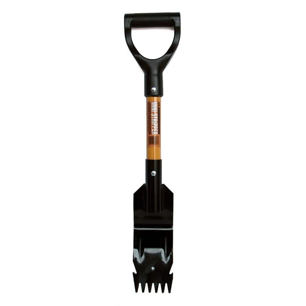 24 in. Mini Shingle Stripper Roof Shovel with Black Handle and Black Blade