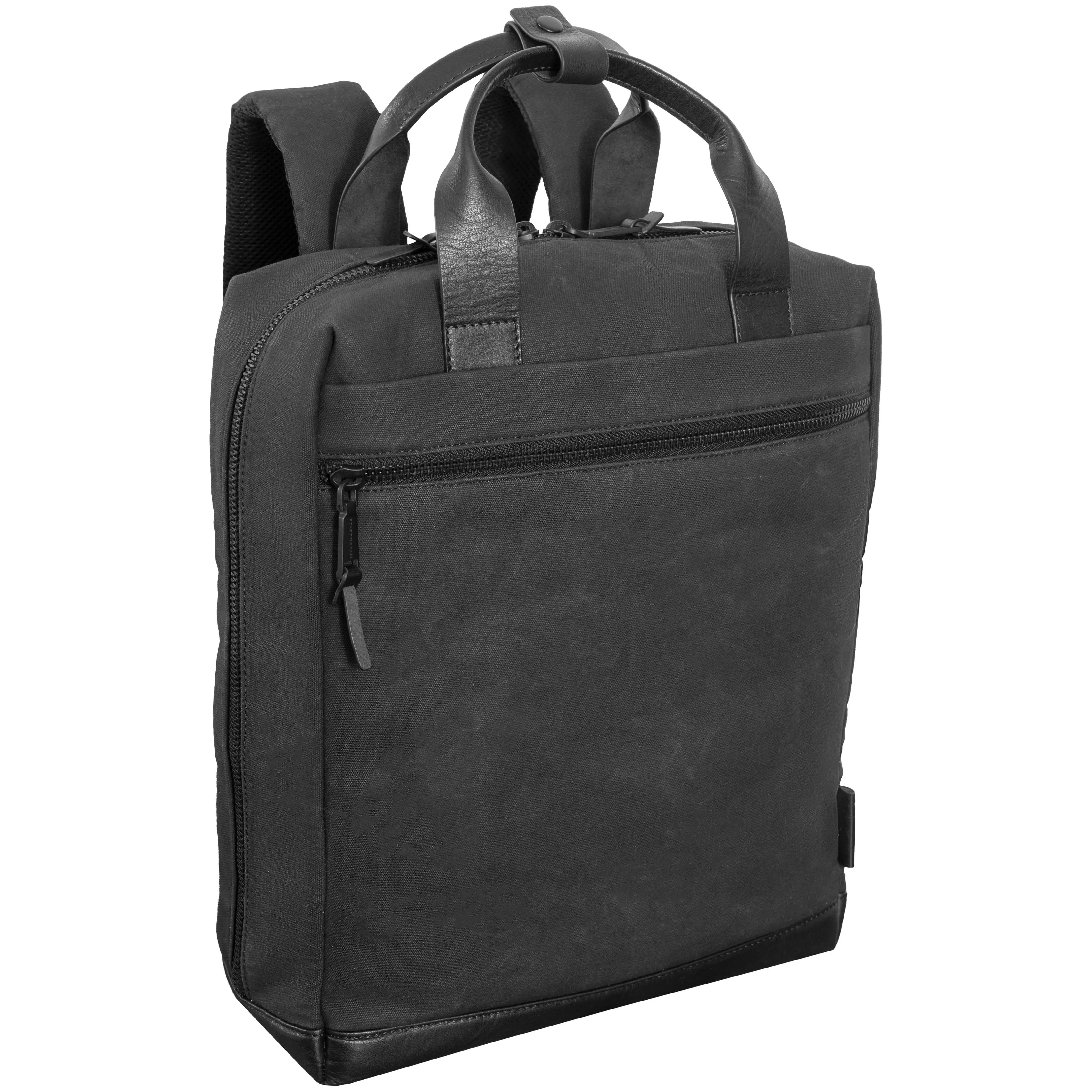 The Voyager 18” 20 oz. Waxed Canvas Travel Backpack - Black
