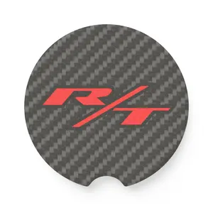 Dodge R/T Soapstone Car Coaster, Carbon Fiber Design,