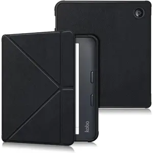 Soft TPU Case Compatible with Kobo Libra Color & Kobo Libra 2 7" Slim Lightweight Shell with Stand Function Auto Wake/Sleep  Cover,Black