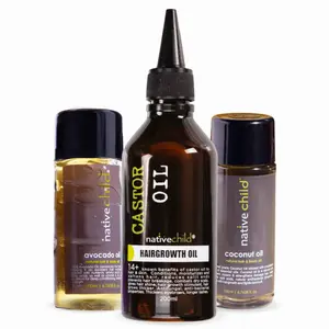 Native Child Castor Hair Growth Oil - Rich Botanical Formula for Thicker Healthier Hair, Reduces Breakage, Moisturizes Scalp, Anti-Fungal & Anti-Bacterial Properties