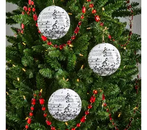 Musical Note Disk Ornaments Set of 3 by Valerie
