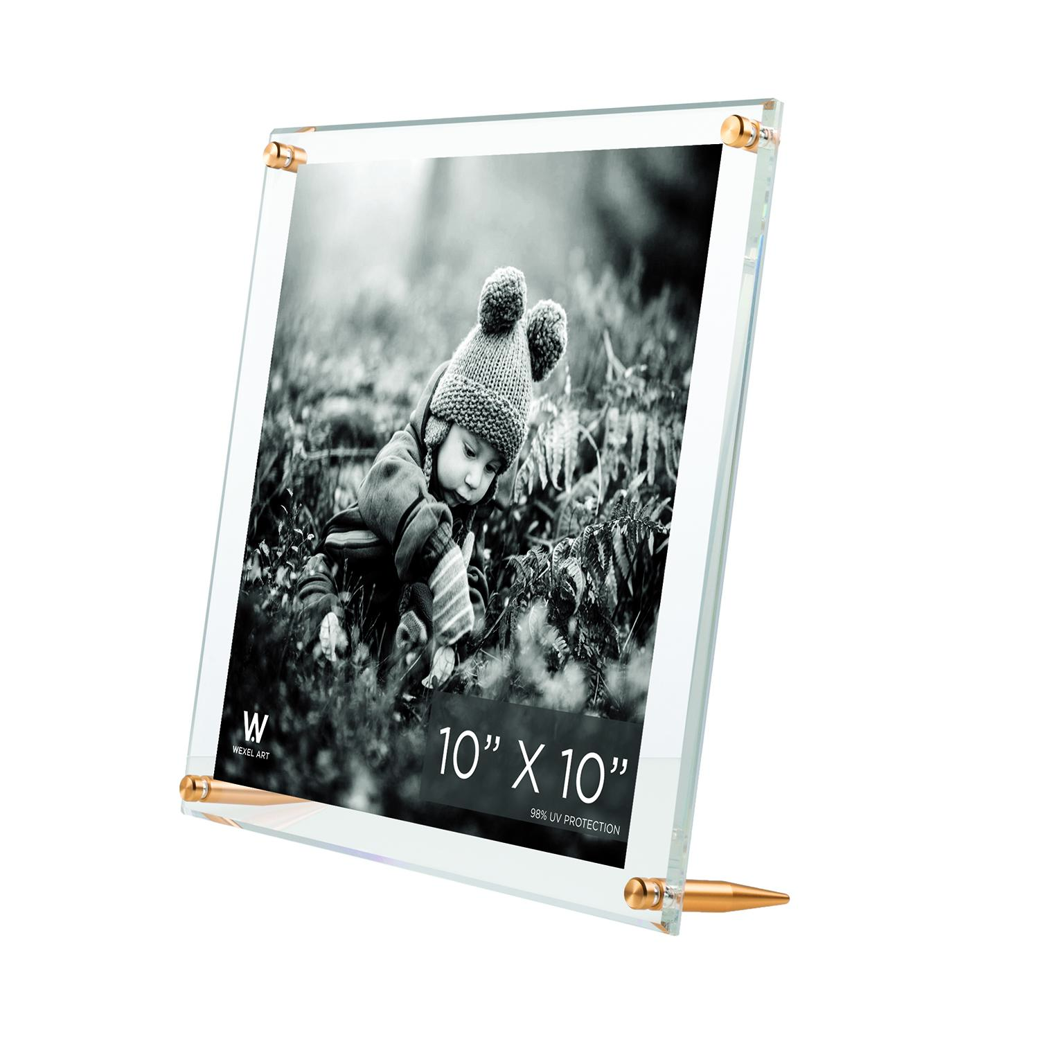 10x10" Acrylic Bevel Tabletop Float Frame