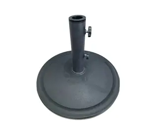 Matte Black Round Umbrella Base 26LB - Designed for Patio Use with Durable Construction
