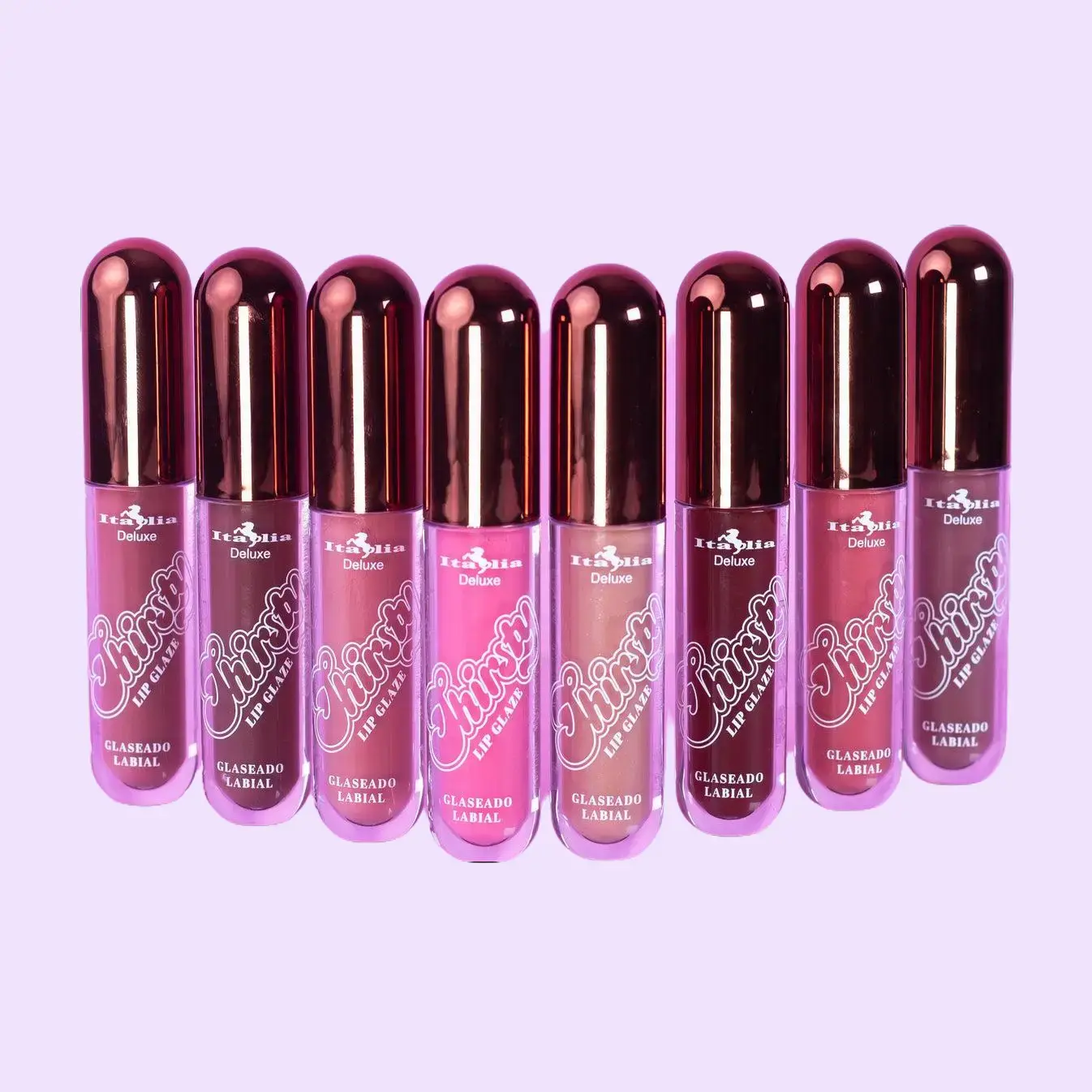ITALIA DELUXE Thirsty Lip Glaze - High-Shine Lip Gloss for Hydrated & Soft Lips with Ultra-Shiny Finish and Buttery-Non-Sticky Texture - Lipgloss