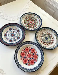 8-Inch Polish-Style Retro Ceramic Plate | Multi-Functional Home Plate | Suitable for Breakfast, Dinner & Desserts