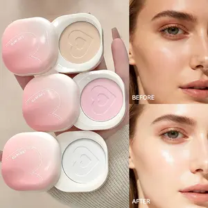 Shimmer Highlighter Pressed Powder, Sace Makeup Base & Foundation, Lightweight Seamless Finish, Long-Lasting Daily Use, Non-Alcohol Formula