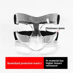 2026 Ready Stock Basketball Protective Mask Nose Guard Football Mask Sports Protective Gear，headgear， Anti-Collision Nose Protection Basketball Game Equipment Mask Fashion Light Luxury cat ski mask shiesty mask, Universal, Adults, Half Frame