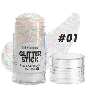 Body painting wax sticks, full-face applicable laser glitter, directly weld the galaxy onto your face, facial and hair star glitter eyeshadow for festival and stage makeup, Sparkling Glitter