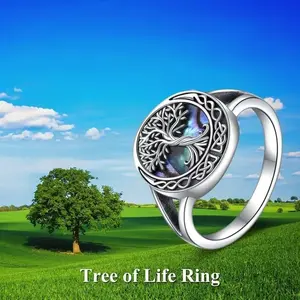 Tree of Life Ashes Ring Ladies Men's Shell Rings Unique Rings Women's Rings Men's Rings