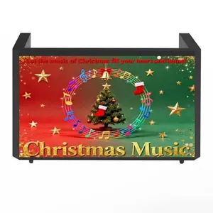 LED DJ Booth, P2.604 GOB Indoor LED Display Screen DJ Booth Facade with PC/Phone Remote Control, Portable LED Video Digital Display Screen DJ Booth Table with wheels, 170° Wide Viewing Angle