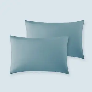 Nanotex Cooling Pillowcases - 2 Pack, Silky Pillow Cases for Hair and , Breathable Bedding for Summer and Hot ers, Zippered Pillow Covers(Teal, )