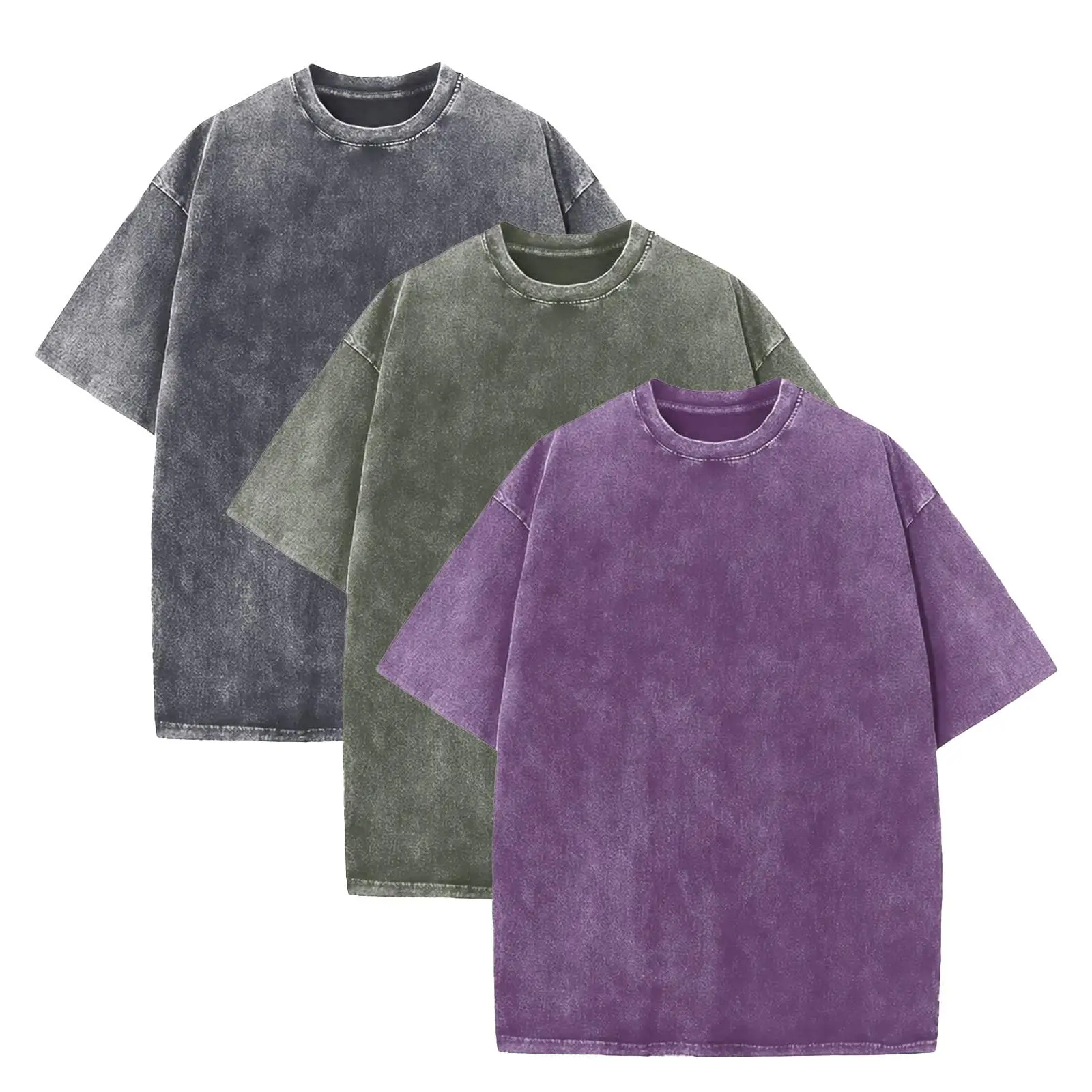 gray + green + purple