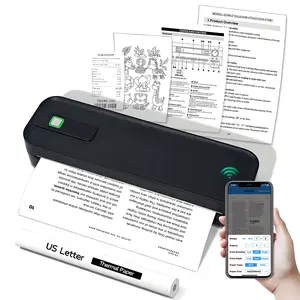 Portable Inkless Handheld Printer, Supports A4 Paper Size, Prints Resumes, Sheet Music and Exam Papers, Compatible with iOS & Laptops